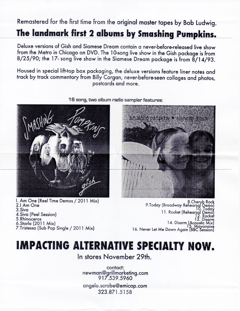 Gish And Siamese Dream Deluxe Edition Radio Sampler